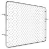 Outsunny Garden Gate Chain Link Fence Gate, Galvanized Steel Garden Door for Yard Entrance Way, 47.2" x 70.9", Silver