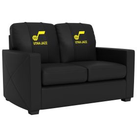 Silver Loveseat with Utah Jazz Global Logo
