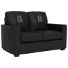 Silver Loveseat with Arcade Game Logo