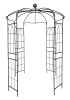 Metal Garden Arch Iron Garden Arbors Gazebo Dia 81.3'' x 114.2'' High Birdcage Shape Pergola Pavilion for Wedding Ceremony Cream White