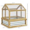 Outsunny Black Lattice Planter Box: Elevated Garden Bed for Climbing Plants, Ideal for Outdoor Spaces|