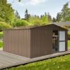 Backyard Storage Shed 11' x 12.5' with Galvanized Steel Frame & Windows