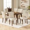 Dining Chairs Set of 2, Upholstered Kitchen & Dining Room Chairs(Cream)