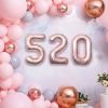 21 Inch Small Number Balloons 0-9 Wedding Wedding Room Baby Birthday Party Decoration Aluminum Foil Rose Gold Balloon Set