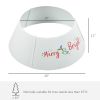HOMCOM Bright Silver Christmas Tree Collar 26x26x9 inch Steel Tree Ring Skirt for Home Holiday Xmas Decoration