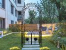Metal Garden Arch with doors Garden Arbor Trellis Climbing Plants Support Arch Outdoor Arch Wedding Arch Party Events Archway Black