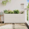Garden Planter White 59.1"x19.7"x27.6" Solid Wood Pine