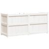 Garden Planter White 59.1"x19.7"x27.6" Solid Wood Pine