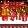 Christmas 10-piece set   Set Party Supplies Snowman Disposable Tableware Paper Plates and Napkins Banners Plastic tablecloths Cutlery Serves 60 for Me