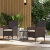 Outsunny Rattan Dining Chair Set 2pcs, Wicker Outdoor Seating with Cushions, Stackable Design in Dark Coffee