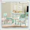 Qaba Height Adjustable 5pc Toddler Table and Chair Set with Storage Box, Green, Easy to Wipe, for 18 Months - 5 Years