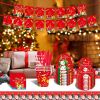 Christmas 10-piece set   Set Party Supplies Snowman Disposable Tableware Paper Plates and Napkins Banners Plastic tablecloths Cutlery Serves 60 for Me