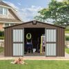 Backyard Storage Shed 11' x 12.5' with Galvanized Steel Frame & Windows
