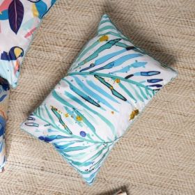 Polyester Lumber Pillow With Embroidery Work Soft Stylish Accent (Option: Style2)