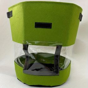 1pc Potato Grow Bag Vegetable Onion Home Garden Plant Bag With Handle PU Thickened Garden Carrot Taro Peanut Growing Bag Potato Pot (Color: green, size: 10Gallon)