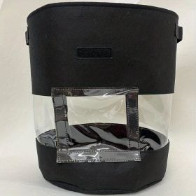 1pc Potato Grow Bag Vegetable Onion Home Garden Plant Bag With Handle PU Thickened Garden Carrot Taro Peanut Growing Bag Potato Pot (Color: black, size: 10Gallon)