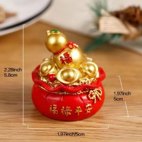 1pc; Pot Of Golden Car Ornament (2.28"��1.97"��1.97"); Home Decoration; Holiday Birthday Gifts (Style: A)