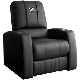 Relax Home Theater Recliner with San Antonio Spurs Team Commemorative Logo (material: Commercial Grade Synthetic Leather)