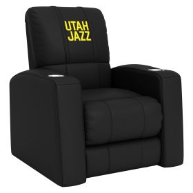 Relax Home Theater Recliner with Utah Jazz Wordmark Logo (material: Commercial Grade Synthetic Leather)