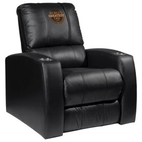 Relax Home Theater Recliner with World's Greatest Dad Logo Panel (material: Commercial Grade Synthetic Leather)