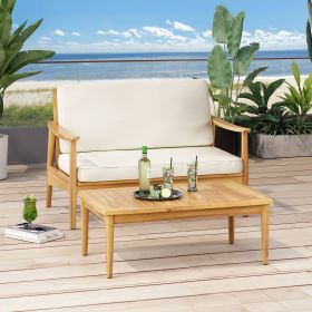 WILLOWBROOK LOVESEAT + COFFEE TABLE (Color: as Pic)