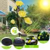 2Pcs Solar Powered Lights Outdoor Rose Flower LED Decorative Lamp Water Resistant Pathway Stake Lights For Garden Patio Yard Walkway