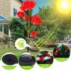 2Pcs Solar Powered Lights Outdoor Rose Flower LED Decorative Lamp Water Resistant Pathway Stake Lights For Garden Patio Yard Walkway