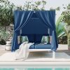 U_Style Outdoor Patio Sunbed with Curtains, High Comfort, Suitable for Multiple Scenarios