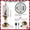 Flameless Vintage Christmas Lights LED Decorative Table Lamps Electronic Christmas Night Lights For Home Outdoor Porch and Christmas Table Centerpiece