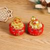 1pc; Pot Of Golden Car Ornament (2.28"��1.97"��1.97"); Home Decoration; Holiday Birthday Gifts